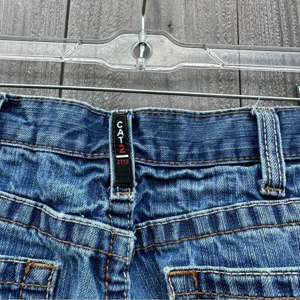 Ariat FR Relaxed Boot Cut Ripped Raw Hem Distressed  Jeans‎ Men Sz 34 X 34